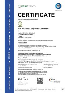 certified to FSSC 22000