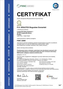 Certyfikat FSSC 22000